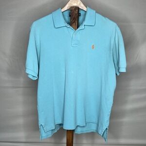 Ralph Lauren Men's Light Blue Polo Shirt Size XL